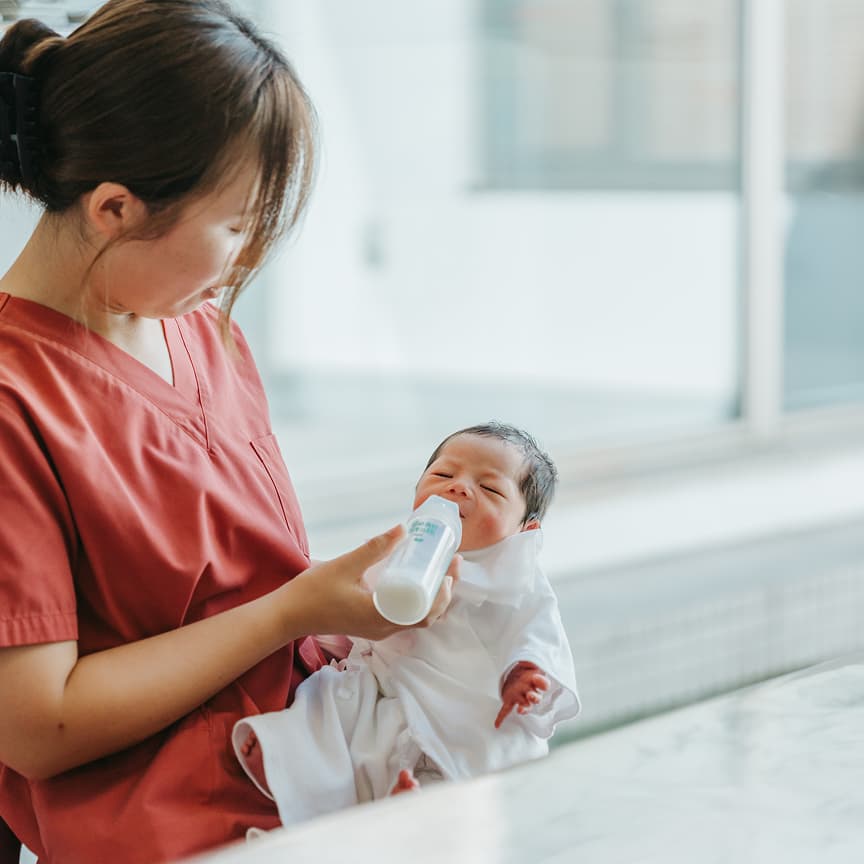 産後ケアの様子